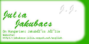 julia jakubacs business card